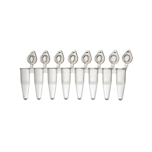 8-Tube PCR Strip, Flat Cap